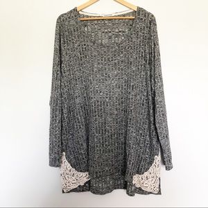 Maurice’s Plus Size Lace Trim Sweater